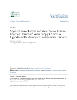 Socioeconomic Factors` and Water Source Features` Effect on