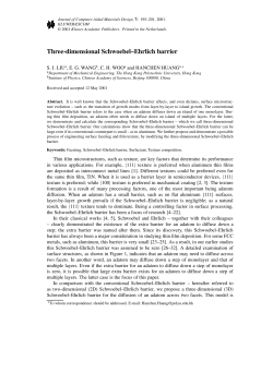 Three-dimensional Schwoebel&ndash;Ehrlich barrier - PolyU