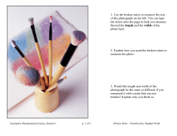1. Use the broken rulers to measure the size of the