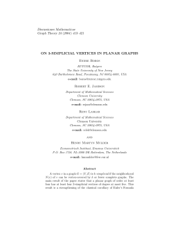 on 3-simplicial vertices in planar graphs - DML-PL