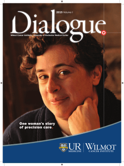 One woman`s story of precision care. - URMC