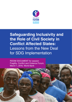 Safeguarding Inclusivity and the Role of Civil Society in Conflict