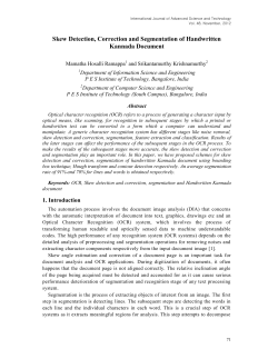 Skew Detection, Correction and Segmentation of Handwritten