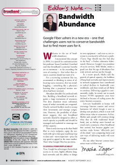 Bandwidth Abundance - Broadband Communities Magazine