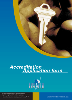 Accreditation Application form