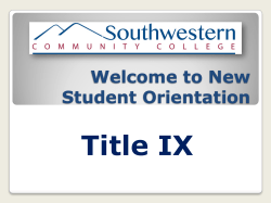 Title IX - Southwestern Community College