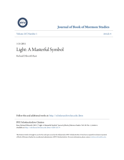 Light: A Masterful Symbol - BYU ScholarsArchive