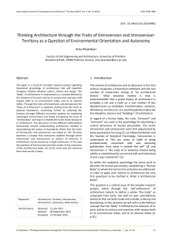 Thinking Architecture through the Traits of