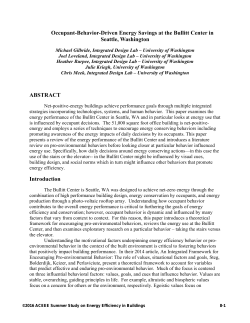 Occupant-Behavior-Driven Energy Savings at the Bullitt Center in