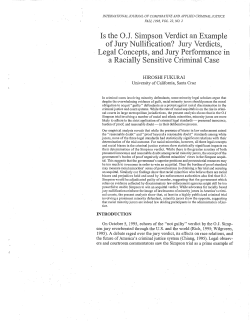 Is the OJ. Simpson Verdict an Example of Jury Nullification? Jury