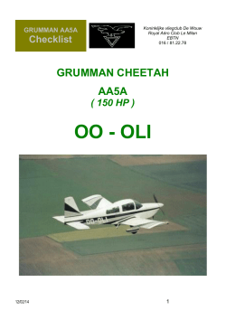 Checklist - Vliegclub De Wouw - Motorsectie