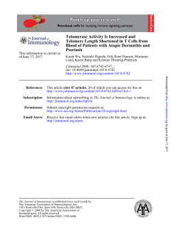 Psoriasis Blood of Patients with Atopic Dermatitis and Telomere