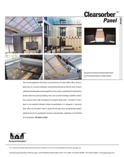 Clearsorber&trade; Panel absorption