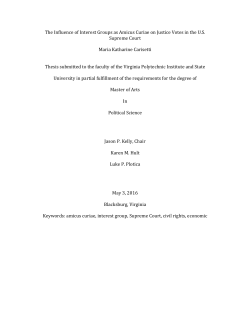 The Influence of Interest Groups as Amicus Curiae on Justice Votes