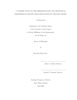 A CURSORY STUDY OF THE THERMODYNAMIC AND