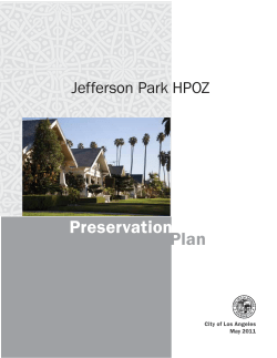 Jefferson Park Historic Preservation Plan