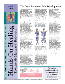 April 2015 The Cross Pattern of Pain Development