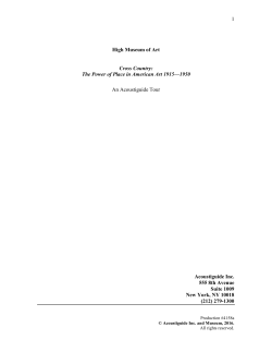 Cross Country Adult Audio Guide Script