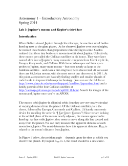 Jupiter`s moons - Astronomy at Swarthmore College