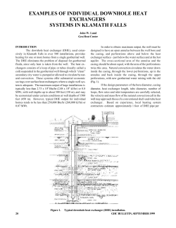 Examples of Individual Downhole Heat Exchangers Systems in