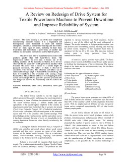 A Review on Redesign of Drive System for Textile