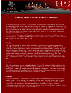 Preparing to buy a home &ndash; different home styles