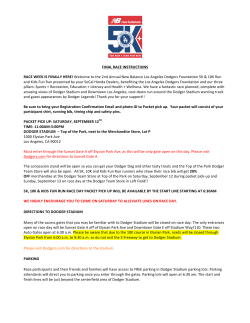 FINAL RACE INSTRUCTIONS RACE WEEK IS