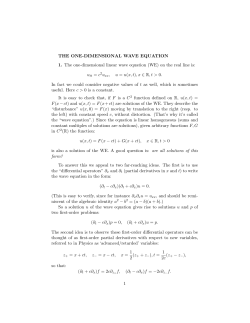 Notes on the one-dimensional wave equation