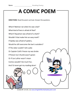 a comic poem - English Worksheets Land