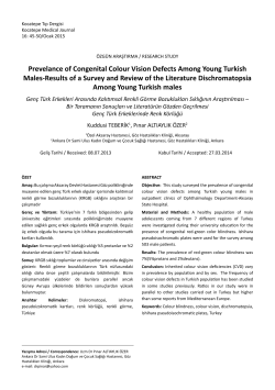 Prevelance of Congenital Colour Vision Defects Among Young