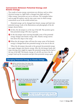 Changing Potential Energy to Kinetic Energy