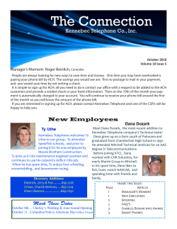 The Connection - Kennebec Telephone