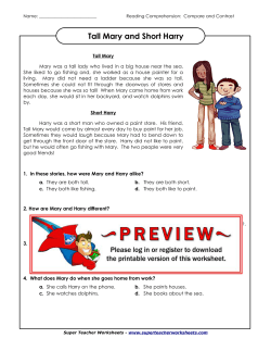 Tall Mary and Short Harry - Super Teacher Worksheets