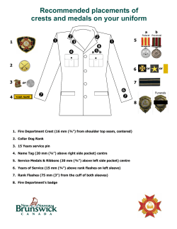Protocol for Wearing the Medal