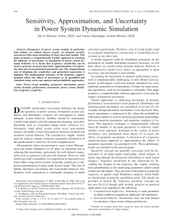 Sensitivity, Approximation and Uncertainty in Power System