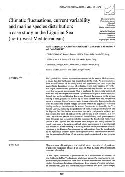 Climatic fluctuations, current variability and marine