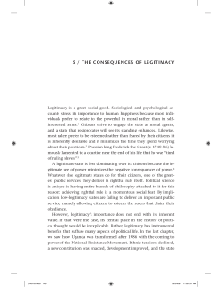 5 / THE CONSEQUENCES OF LEGITIMACY