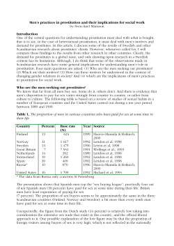 Men`s practices in prostitution and their implications for social work