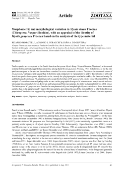 Morphometric and morphological variation in Myotis - R1