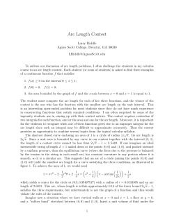 Arc Length Contest - Agnes Scott College