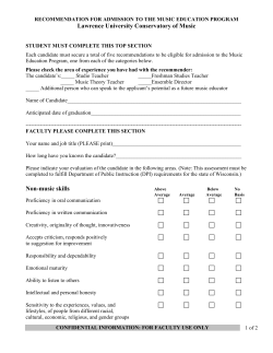 Lawrence University Conservatory of Music Non