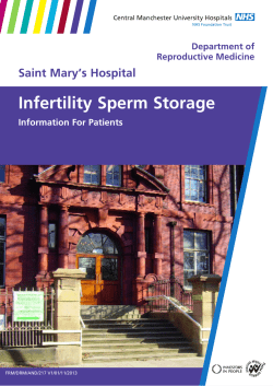 Infertility Sperm Storage