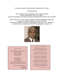 Economic Growth and Scientific Advancement of X-Rays