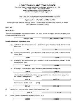 CHARGES - Applicable from 1st January 2004