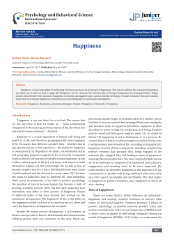 Happiness - Juniper Publishers