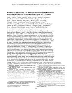 Evidence for perchlorates and the origin of chlorinated