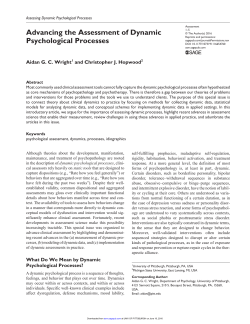 Advancing the Assessment of Dynamic Psychological Processes