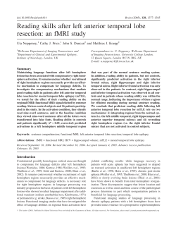 Reading skills after left anterior temporal lobe resection: an