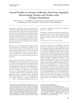 Steroid Profiles in Ovarian Follicular Fluid from