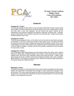 Upper School Online Science Course Descriptions